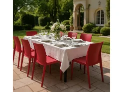 22 Silla de cocina Apilable de Polipropileno Rome Grand Soleil Stock - Rojo