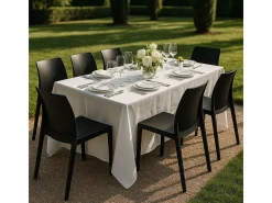 22 Silla de cocina Apilable de Polipropileno Rome Grand Soleil Stock - Negro