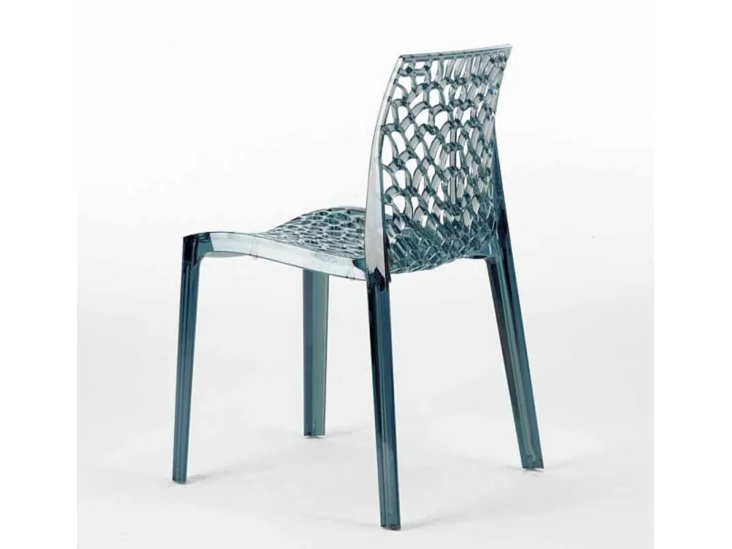 16 Silla de cocina o de comedor de Policarbonato Transparente Gruvyer Stock - Gris