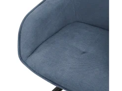 4 silla de comedor giratoria sillón giratorio 360 grados silla de salón azul