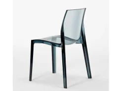 16 Silla Femme Fatale Grand Soleil transparentes Oferta Stock Bar Restaurante - Transparente Antracita Negro