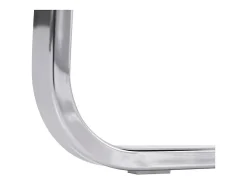 2 sillas cantilever en terciopelo y metal plateado - Diseño diamante - Carga máx. 150 kg - 55x45x87 cm - Gris