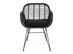 6 sillones de politretina negra TRIESTE