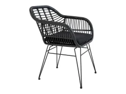 6 sillones de politretina negra TRIESTE