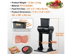 Ablandador de Carne Manual SucceBuy, Utensilio de Cocina de Acero Inoxidable