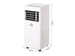 Aire acondicionado portátil 3 en 1 de 21 kW con control remoto, temporizador de 24 horas, 2 velocidades, refrigeración, deshumidificación y ventilador