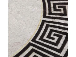 Alfombra antideslizante lavable φ120 cm beige claro