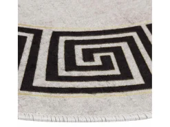 Alfombra antideslizante lavable φ120 cm beige claro