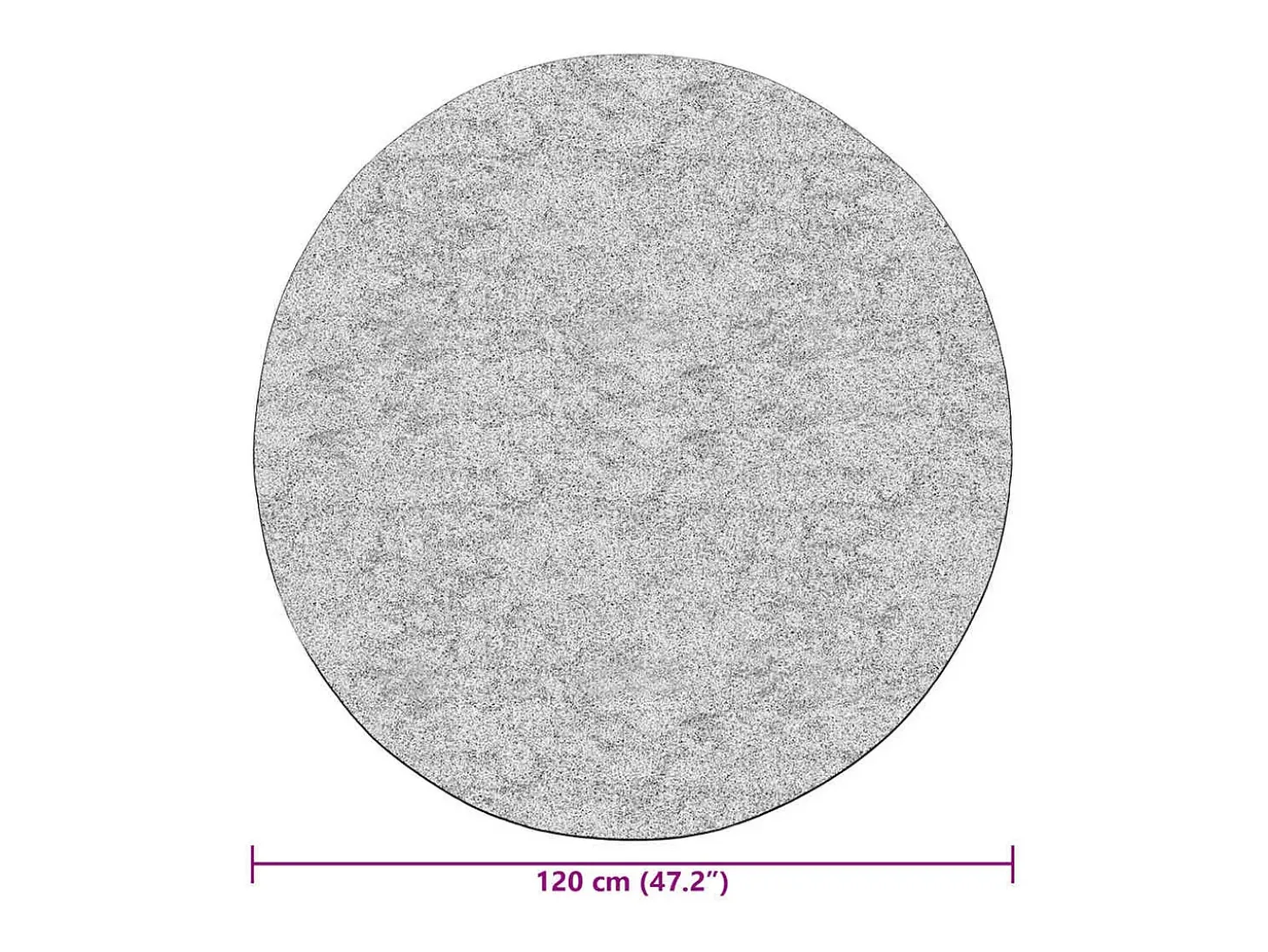 Alfombra antideslizante lavable φ120 cm beige claro