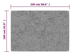 Alfombra antideslizante lavable 160x230 cm beige