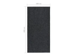 Alfombra antracita de 100x200 cm