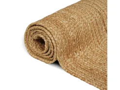 Alfombra beige 240 x 240 cm Yute