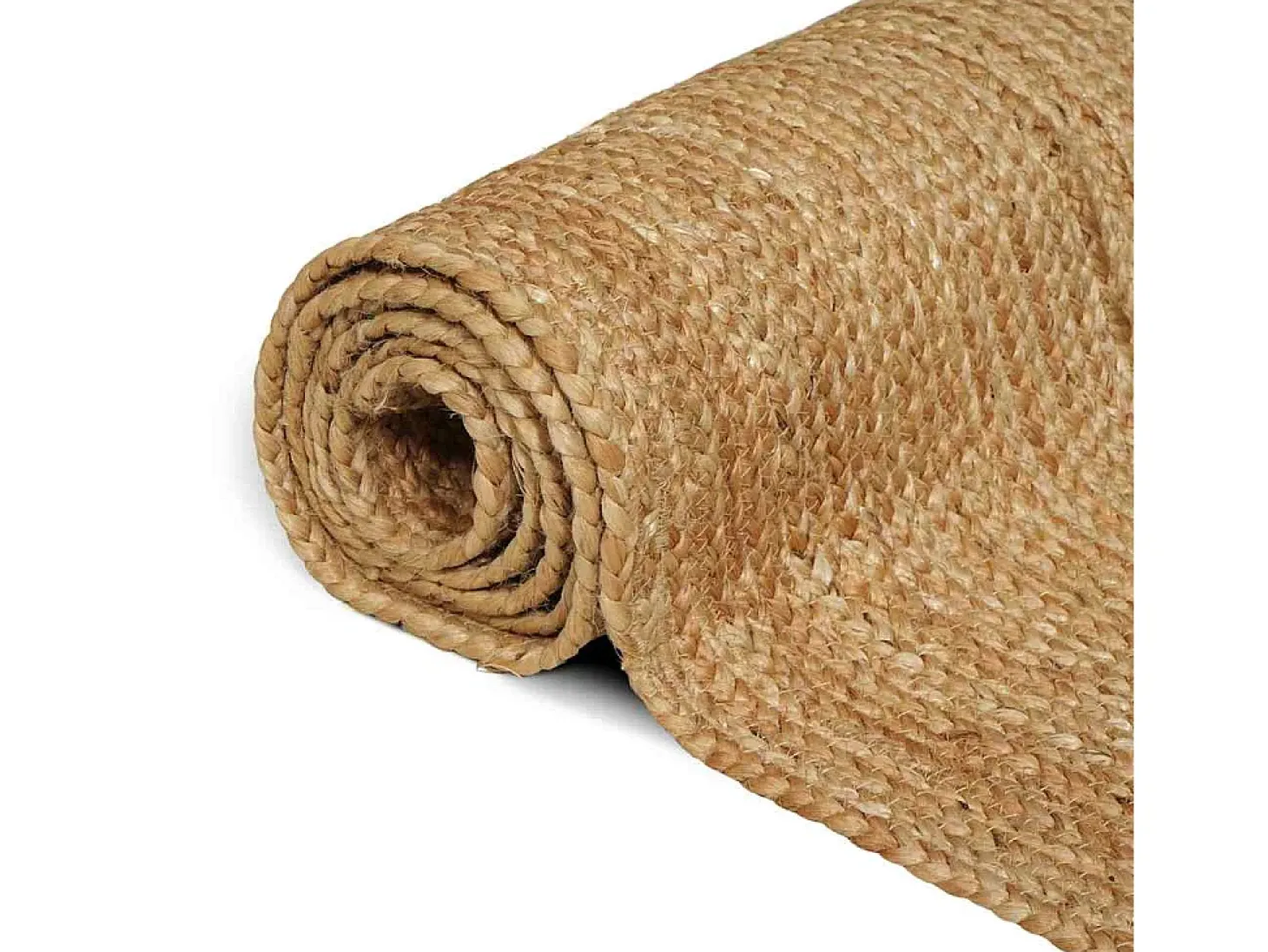 Alfombra beige 240 x 240 cm Yute
