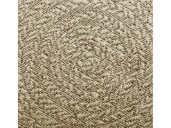 Alfombra beige ZIZUR Ø 120cm aspecto yute para interior y exterior