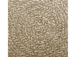 Alfombra beige ZIZUR 120x120 cm efecto yute para interior y exterior