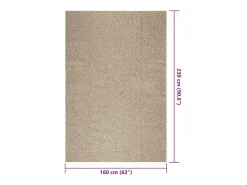 Alfombra beige ZIZUR 160x230 cm efecto yute para interior y exterior