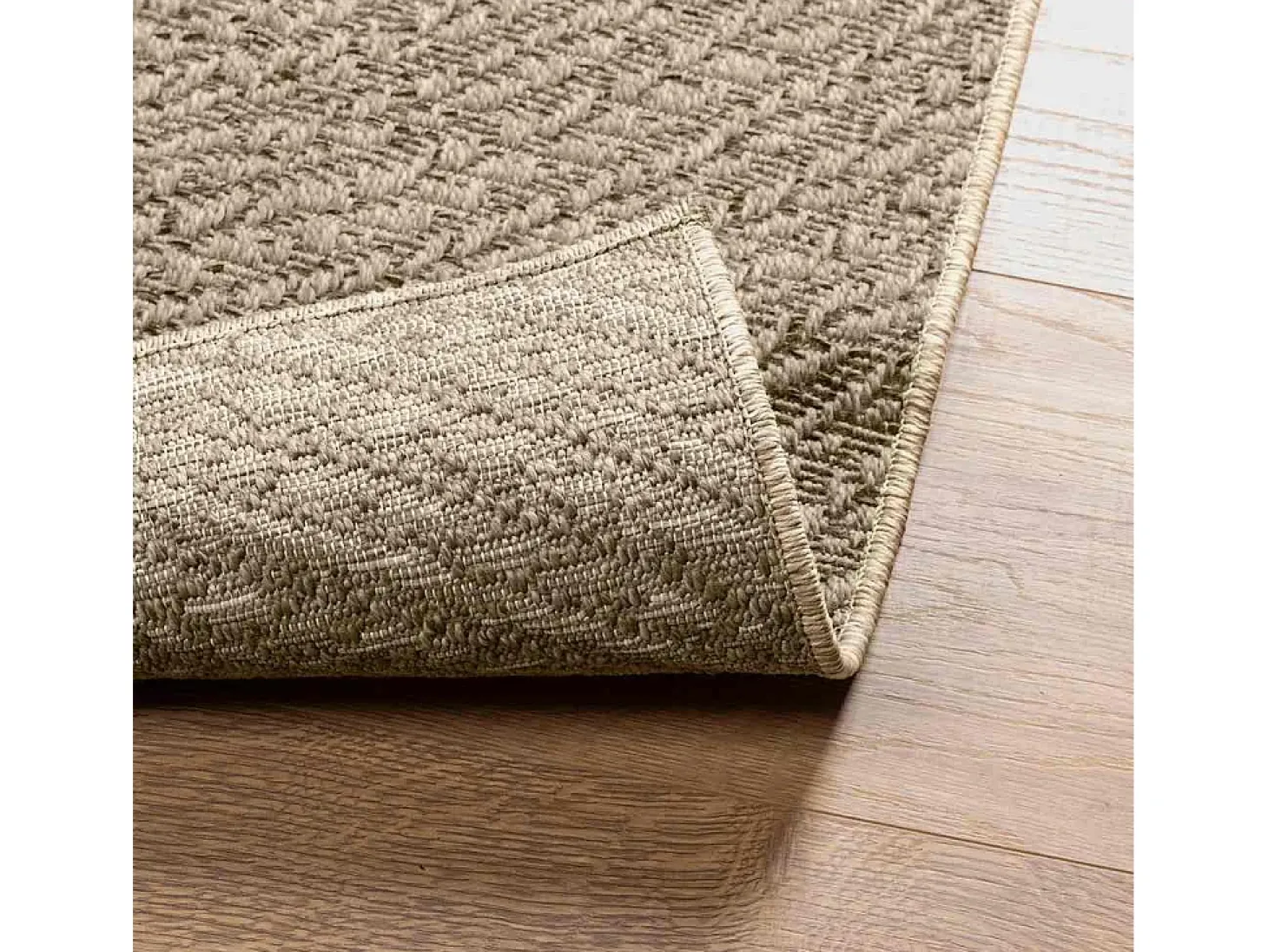 Alfombra beige ZIZUR 160x230 cm efecto yute para interior y exterior