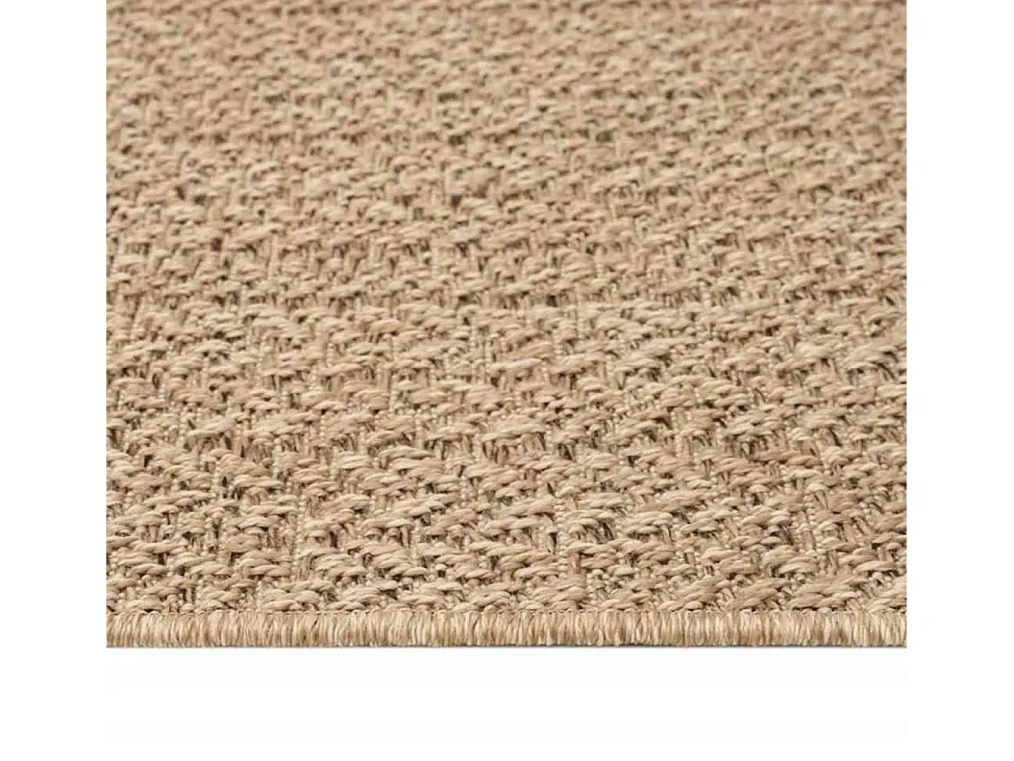 Alfombra beige ZIZUR 240x240 cm efecto yute para interior y exterior