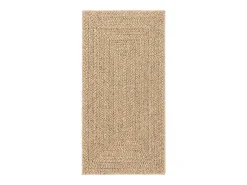 Alfombra beige ZIZUR 80x250 cm efecto yute para interior y exterior