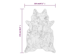 Alfombra blanca y negra 120x170 cm estampado cebra lavable antideslizante