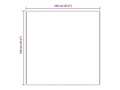Alfombra Crema 120 x 120 cm Polipropileno