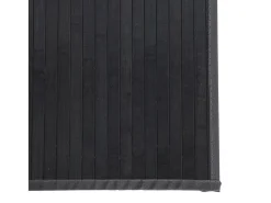 Alfombra cuadrada gris 100x100 cm bambú