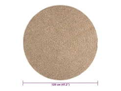 Alfombra de 120 cm con aspecto de yute, para interior y exterior