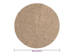 Alfombra de 90 cm con aspecto de yute, para interior y exterior