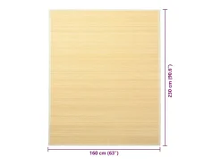 Alfombra de bambú 160x230 cm Natural