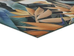 Alfombra de cocina - Dibujos con hojas - amarillo - 52 x 200 cm - RICCI