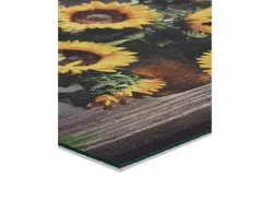 Alfombra de cocina - Dibujos con flores - amarillo - 52 x 200 cm - RICCI
