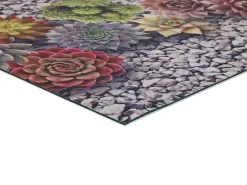 Alfombra de cocina - Diseños de cactus - gris - 52 x 100 cm - SPRINTY