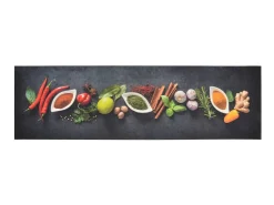 Alfombra de cocina lavable terciopelo dibujo especias 45x150 cm ES938564