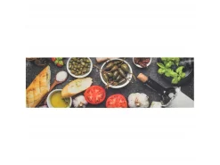 Alfombra de cocina lavable terciopelo dibujo vino cena 45x150cm ES947138
