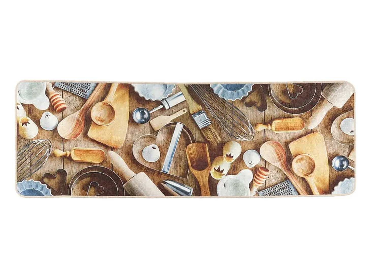 Alfombra de cocina multicolor 60x180 cm lavable antideslizante