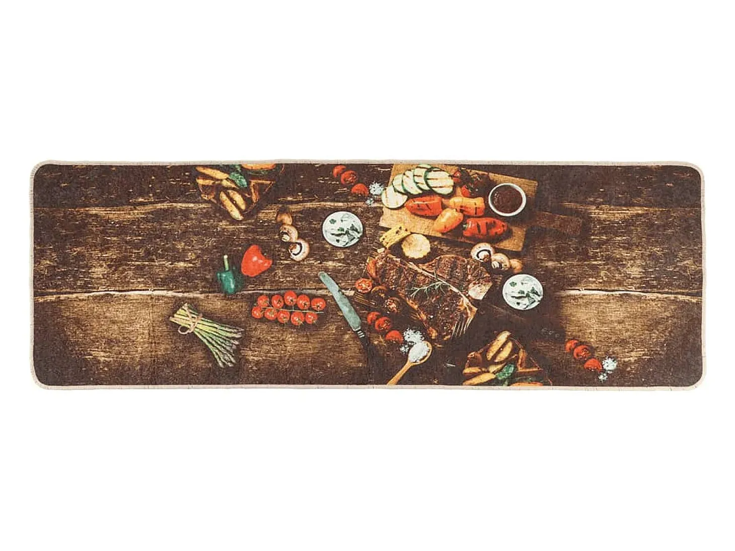 Alfombra de cocina multicolor 60x180 cm lavable antideslizante