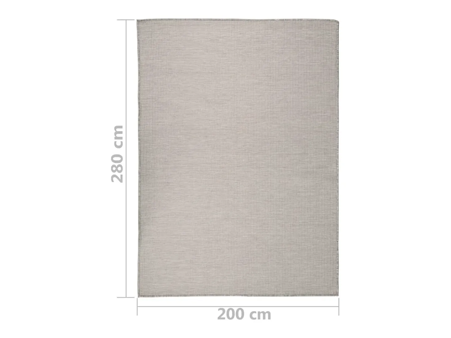 Alfombra de exterior de tejido plano 200x280 cm Taupe