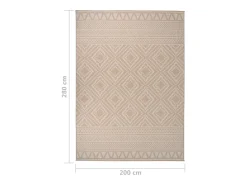 Alfombra de exterior de tejido plano 200x280 cm Rayas marrones