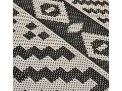 Alfombra de exterior de tejido plano 160x230 cm Rayas negras