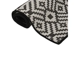 Alfombra de exterior de tejido plano 200x280 cm Rayas negras