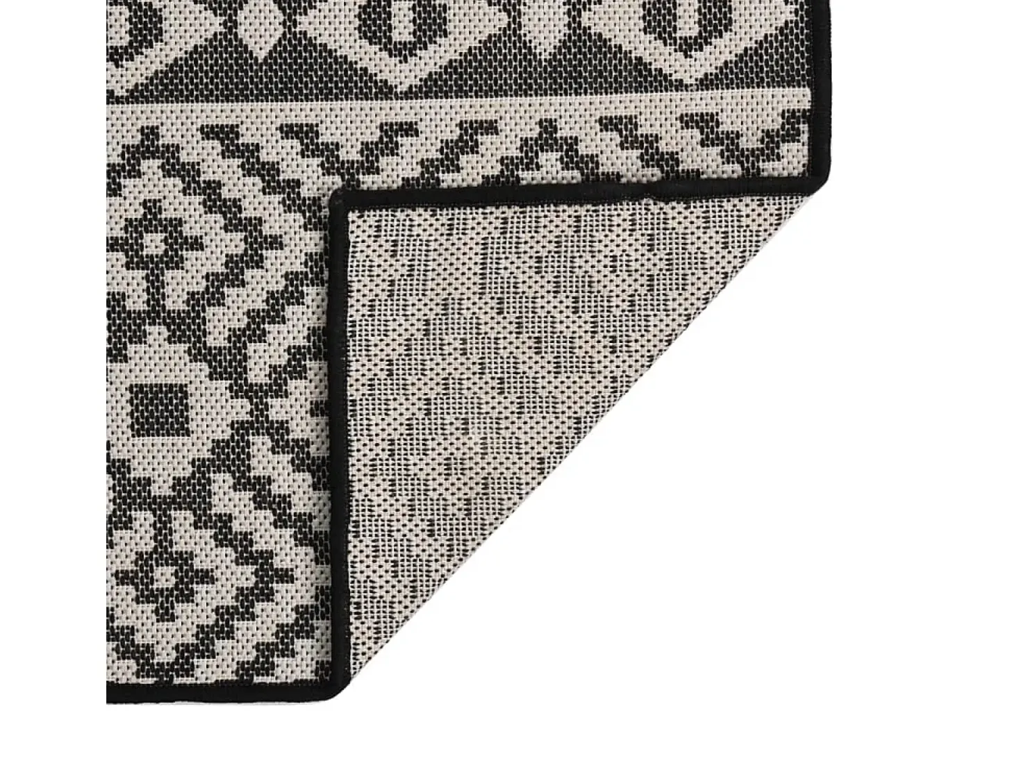 Alfombra de exterior de tejido plano 200x280 cm Rayas negras