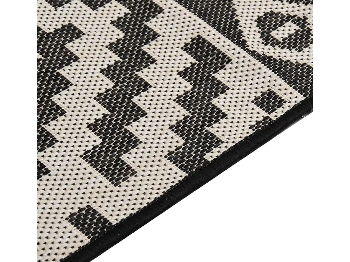 Alfombra de exterior de tejido plano 200x280 cm Rayas negras