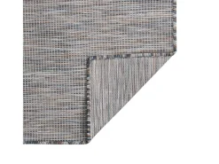 Alfombra de exterior de tejido plano 160x230 cm Marrón y azul