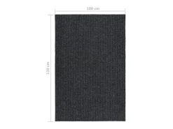 Alfombra de pasillo atrapa suciedad 100x150 cm gris antracita