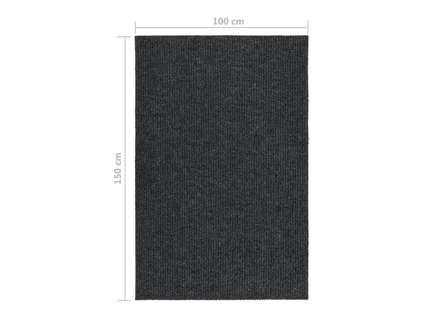 Alfombra de pasillo atrapa suciedad 100x150 cm gris antracita