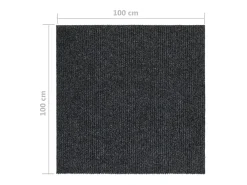 Alfombra de pasillo atrapa suciedad 100x100 cm gris antracita