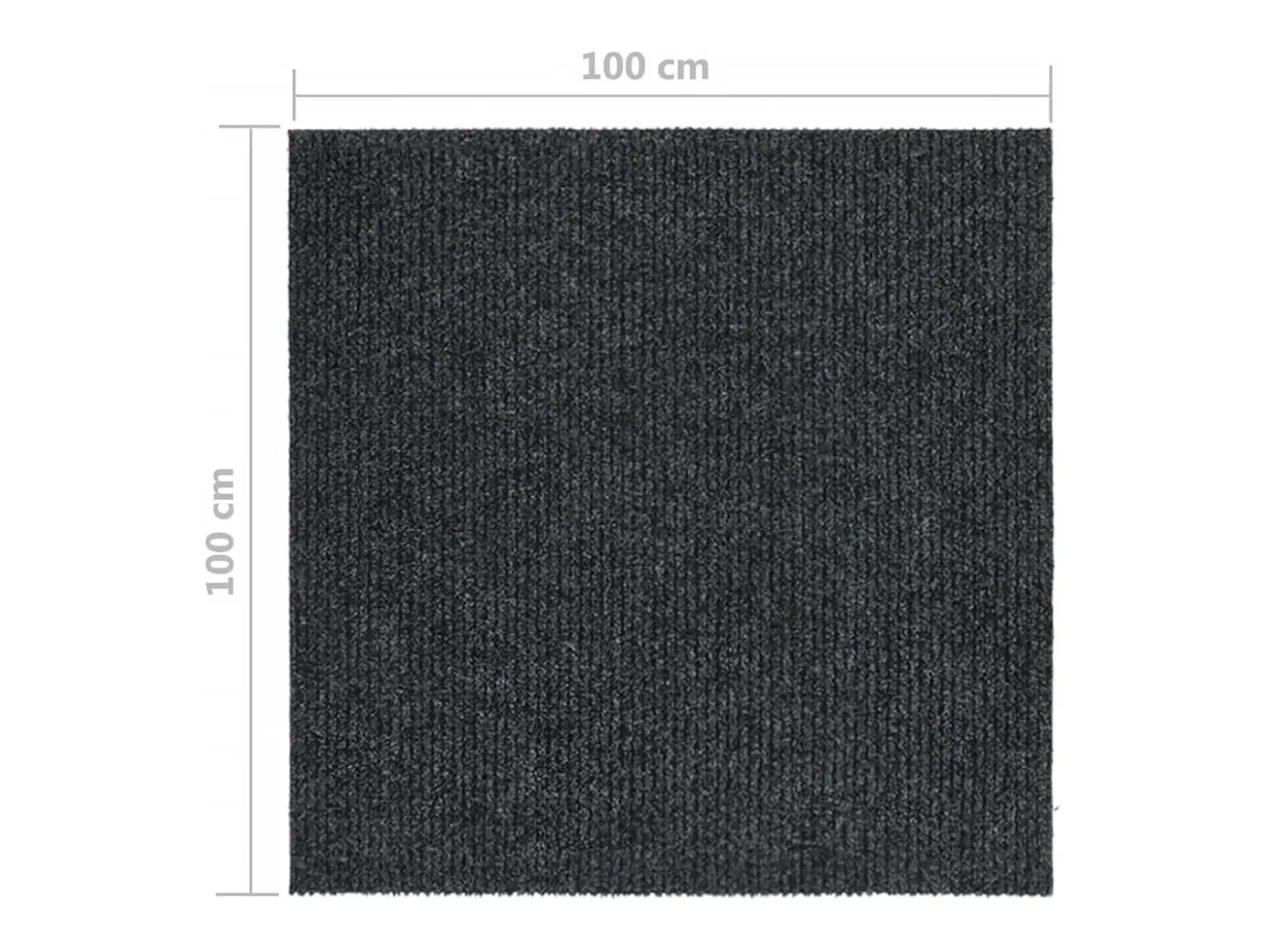 Alfombra de pasillo atrapa suciedad 100x100 cm gris antracita