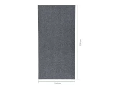 Alfombra de pasillo atrapa suciedad 100x200 cm gris