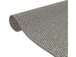 Alfombra de pasillo efecto sisal plata 80x150 cm