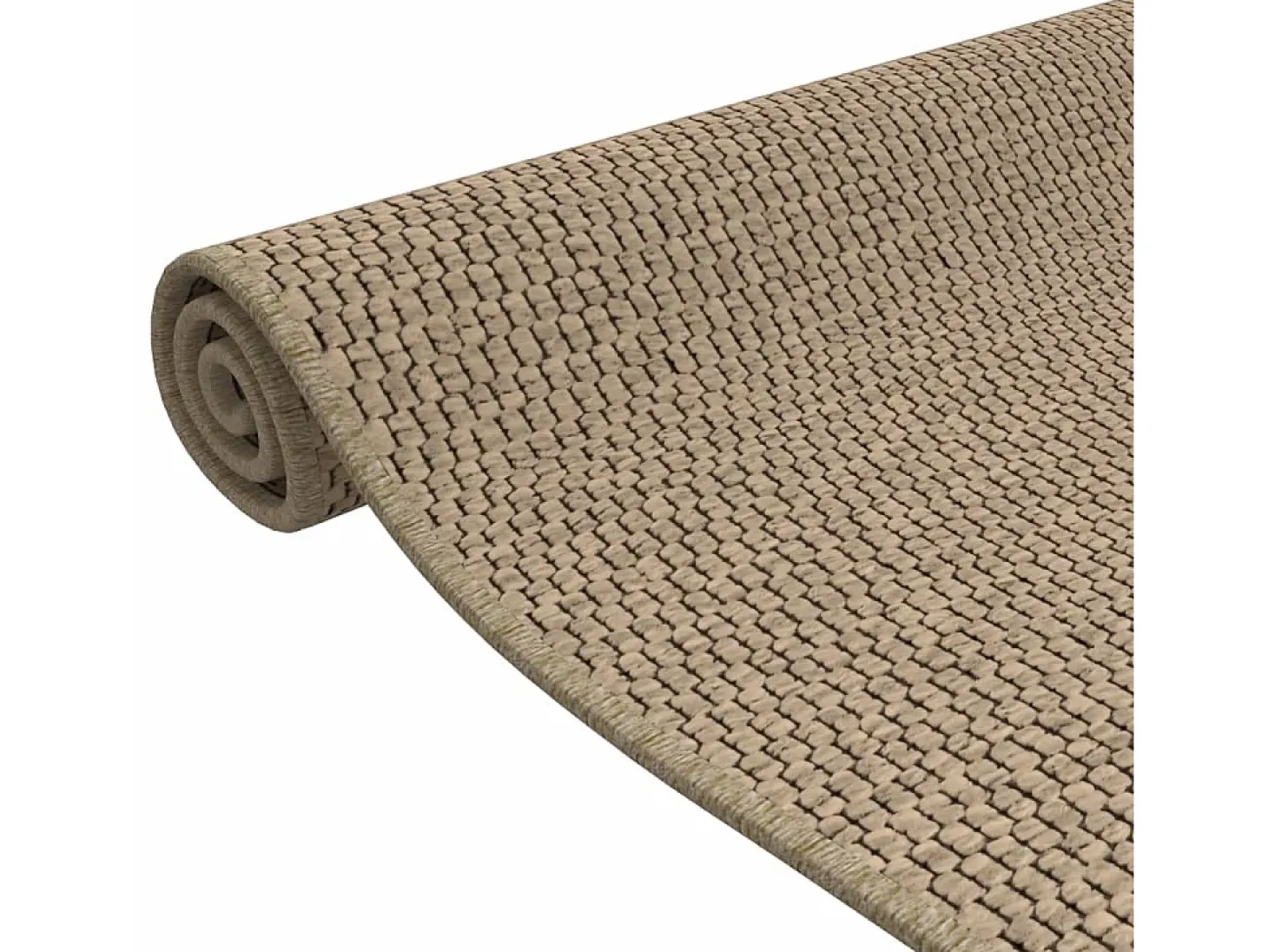 Alfombra de pasillo efecto sisal arena 50x100 cm